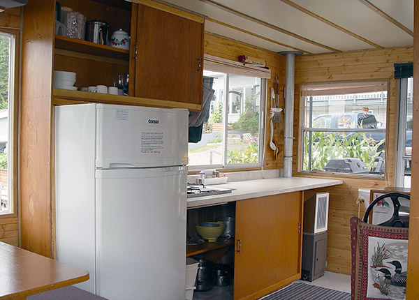 Rental Houseboat Kitchen on Lake Temagami